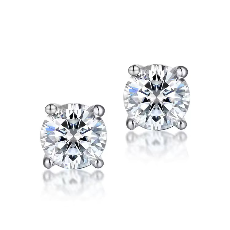 Kolczyki Moissanite 1 Karat (CT)