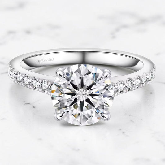 Moissanite pierścionek 3 CT